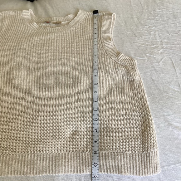 Faherty Miramar Linen Sweater Tank Womens Small Summer Sand - Picture 11 of 12
